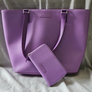 Vera Bradley Faux Leather Tote & Wallet